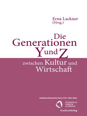 cover image of Die Generationen Y und Z zwischen Kultur und Wirtschaft